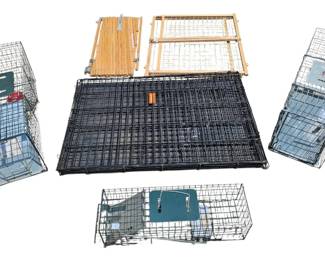 Animal Care Trapping Lot ASPCA Kennel, Live Traps, Gates