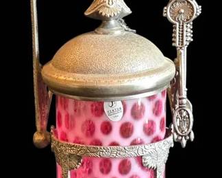 Pickle Caster w Fenton Jar... Highly Collectible
