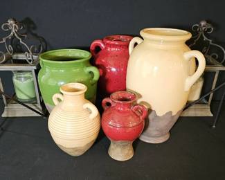 Southern Living At Home Ceramic Vase Hanging Lantern Lot Tuscan Farmhouse Pottery Collection