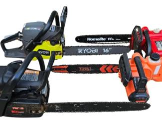 a4Chainsaw Tool Lot Ryobi, Craftsman, Black Decker, Homelite Gas Electric
