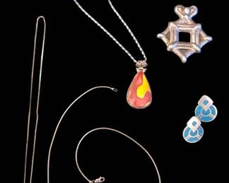 Vintage Sterling Silver Mixed Artisan Jewelry Lot