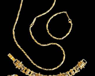 Vintage DesignerJewelry Lot Florenza, Trifari, Napier