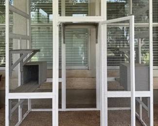 Deluxe Freestanding Wooden Outdoor Catio Enclosure