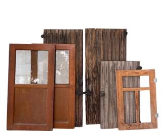 Architectural Salvage Shutters And HalfLite Sliding Windows