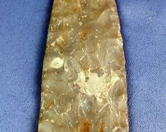 Carved Stone Spearhead, 7" 