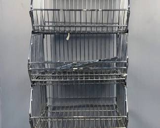 Roblin Industries Rolling Wire Storage Rack, Approx 54” x 18” x 20” 