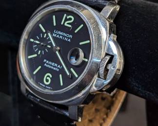 Panerai Luminor Marina Ref. PAM00104 44mm Steel Automatic Men's Watch, 300m Water-Resistance, Serial #BB 1102978, Includes Original Box, Manual, Warranty Certification Card, Screwdriver, And Straps