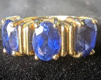 Womens Oval-Cut Sapphire Ring, Band Marked 925, Sz 6,Tested Using Presidium Gem Tester And Gemoro