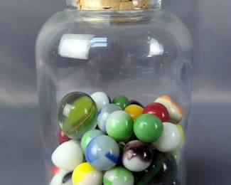 Glass Marbles In Jars