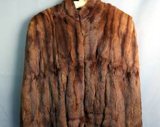 Harry Glotzer Fur Arm-Slit Cape With Fur Shawl Scarf 