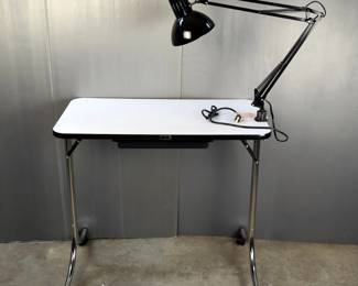 Kayline Portable Manicure Table With Lamp And Drawer, Model # 401