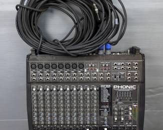 Phonic Powerpod Deluxe Powered Mixer, Model 1860 Including SEM 710 Speakers, Qty 2