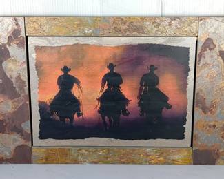 Tony Stromberg "Morning Rider Print, Sierra Slate Print Made, 14.25" x 24" 