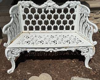 Antique Victorian Horseshoe Garden Bench $300
