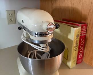 Kitchenaid Mixer and cookbooks