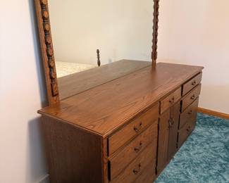 Dependable dresser and mirror