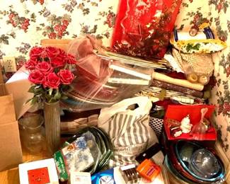Holiday Entertainment,Platters,Plates,Glassware, Linens, Etc.