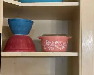 Vintage Pyrex Gooseberry, Snow Flake, Verde