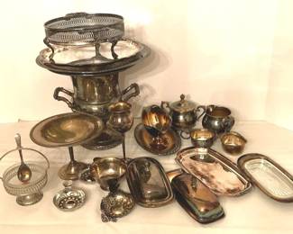 Assorted Silver Plated Serving Pieces