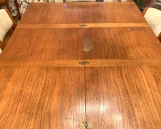 MCM Folding Dining Table with Drawers and 6 Chairs