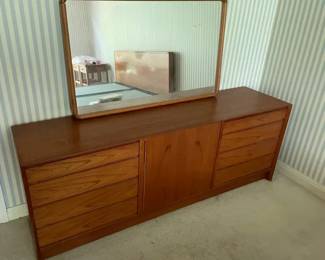 Falster Furniture Danish Modern Teak Dresser Wall Mirror