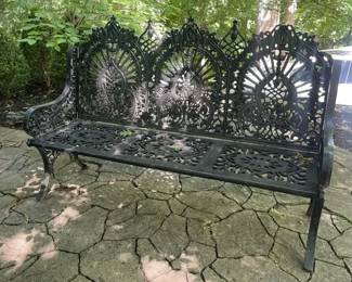 Large Cast Iron Outdoor Bench