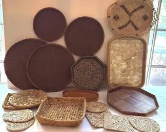 Basket and Trays and Trivets Collection