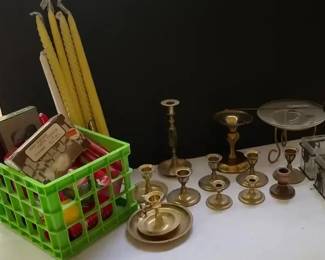 Candlestick Holders, Candles