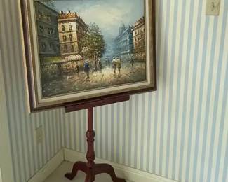 Framed Canvas Painting, Art Stand, Floral Wall Decor