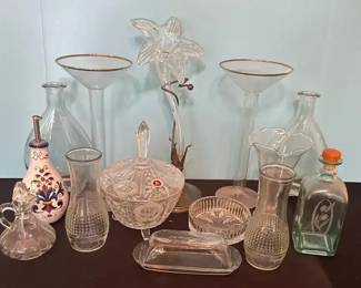 Various Crystal and Glass Assortment