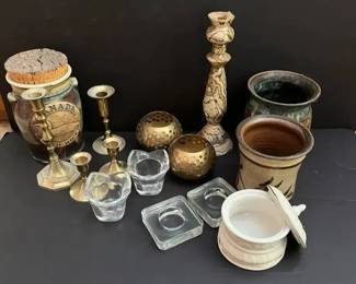 Candlestick Holders, Votives, Ceramic Jars