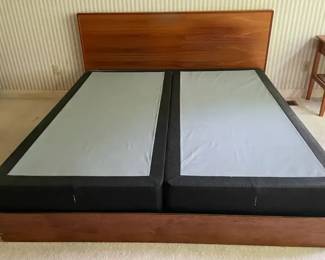 MidCentury Modern King Bed Frame Box Springs
