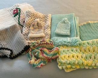Colorful, HandCrocheted Baby Blankets, Rose Blanket, Other Pieces