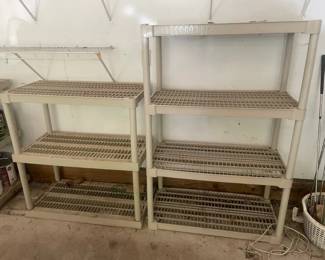 Two Plastic Shelving Units