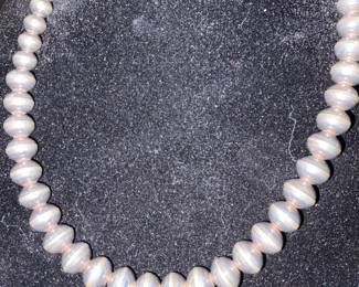 Vintage Navajo Beads Sterling Silver
