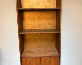 Vintage MCM Belgian Bookcase with vinyl record storage