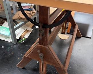 Vintage Rare Early 20th C Keuffel & Esser Co. Drafting Table.