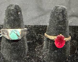 Turquoise and Sterling Ring