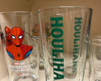 Spiderman Pint glass and Houlihans' 