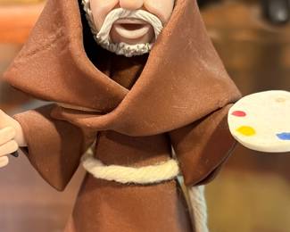 Original one of a kind Clay art Monk artist by Oritz
