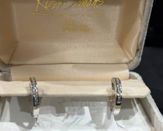 Diamond hoop Earrinngs