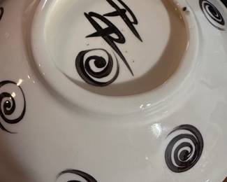 Vintage Robert Picault Pottery geometric pottery bowls