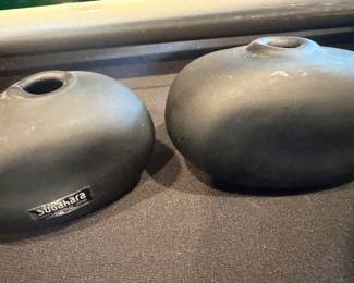 Sugahara Matt Black Bud vases