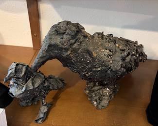 Art Sculptures Paper Mache Black Crows