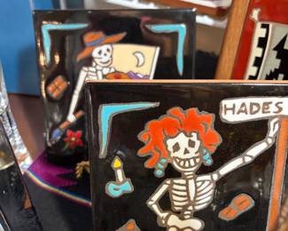 Dia de los Muertos Clay tiles 