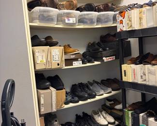 So many Men's and Women's shoes to choose from. Most new or like new in box!