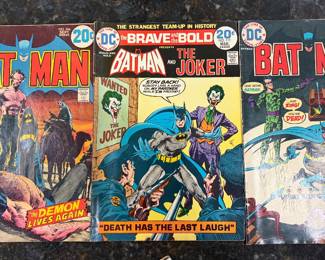 Vintage DC Comic Books, Batman, Joker