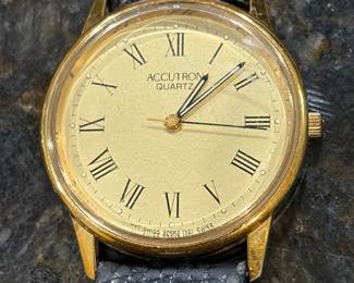 Vintage Accutron Mens Watch 33mm 1988 Gold Tone Swiss