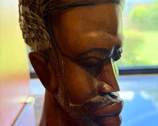 Wood carved African American