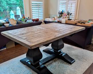 Premium Indonesian Import Solid Wood Trestle Dining Table